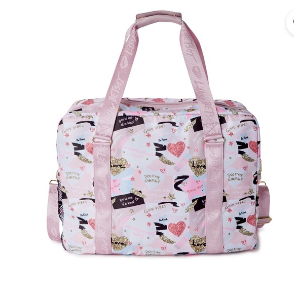 Women's River Large White Multi Printed Weekender Bag - Picture 2 of 5